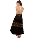 Luxury Ornate Minimal Style Dark Print Backless Maxi Beach Dress View2