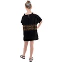 Luxury Ornate Minimal Style Dark Print Kids  One Piece Chiffon Dress View2