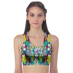 Where The Fairies Dance In Winter Times Sports Bra by pepitasart