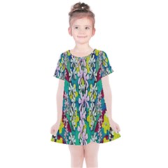 Where The Fairies Dance In Winter Times Kids  Simple Cotton Dress by pepitasart