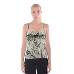 Pale Tropical Floral Print Pattern Spaghetti Strap Top by dflcprintsclothing