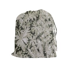 Pale Tropical Floral Print Pattern Drawstring Pouch (xl) by dflcprintsclothing