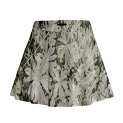 Pale Tropical Floral Print Pattern Mini Flare Skirt by dflcprintsclothing