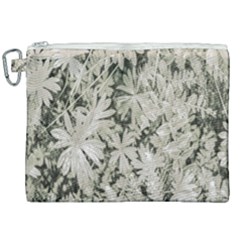 Pale Tropical Floral Print Pattern Canvas Cosmetic Bag (xxl) by dflcprintsclothing