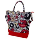 Graffiti Punk Buckle Top Tote Bag View1