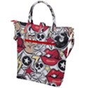 Graffiti Punk Buckle Top Tote Bag View2