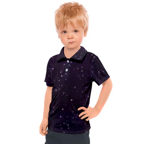 Pink Stars Kids  Polo Tee by Dazzleway