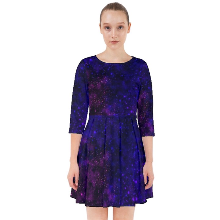 Blue,pink,red and purple Galaxy Smock Dress