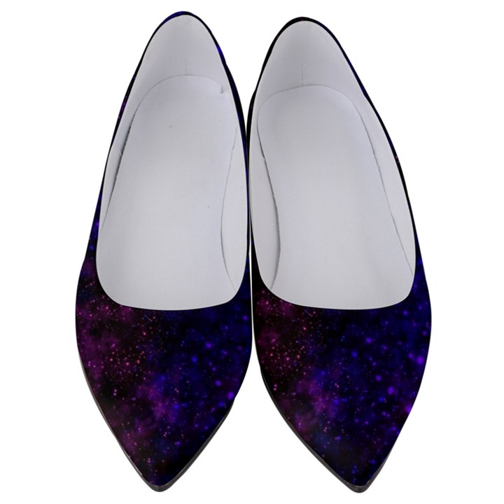 Blue,pink,red and purple Galaxy Women s Low Heels