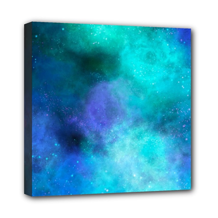 Blue Galaxy Mini Canvas 8  x 8  (Stretched)