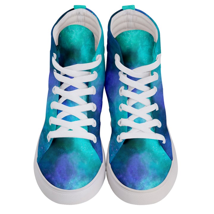 Blue Galaxy Women s Hi-Top Skate Sneakers