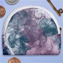 Teal and purple alcohol ink Horseshoe Style Canvas Pouch View2