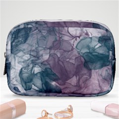 Teal And Purple Alcohol Ink Make Up Pouch (small) by Dazzleway