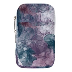 Teal And Purple Alcohol Ink Waist Pouch (small) by Dazzleway