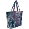 Teal and purple alcohol ink Zip Up Canvas Bag View2