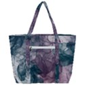 Teal and purple alcohol ink Zip Up Canvas Bag View3