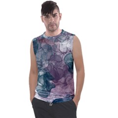 Teal And Purple Alcohol Ink Men s Regular Tank Top by Dazzleway