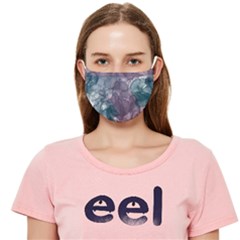 Teal And Purple Alcohol Ink Cloth Face Mask (adult) by Dazzleway