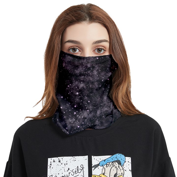 Pink gray Galaxy Face Covering Bandana (Two Sides)