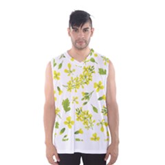 Yellow Flowers Men s Basketball Tank Top by designsbymallika