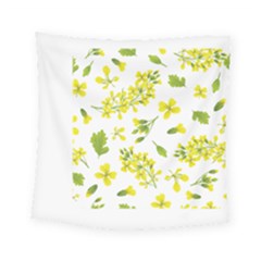 Yellow Flowers Square Tapestry (small) by designsbymallika