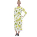 Yellow Flowers Velvet Maxi Wrap Dress View2