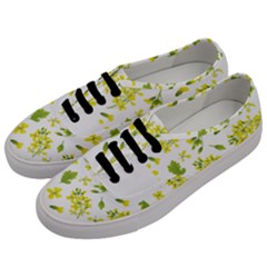 Yellow Flowers Men s Classic Low Top Sneakers by designsbymallika