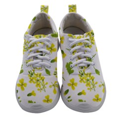 Yellow Flowers Athletic Shoes by designsbymallika