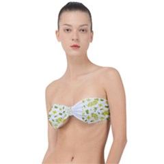 Yellow Flowers Classic Bandeau Bikini Top  by designsbymallika