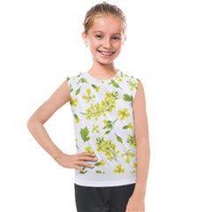 Yellow Flowers Kids  Mesh Tank Top by designsbymallika