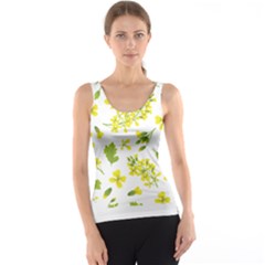 Yellow Flowers Tank Top by designsbymallika