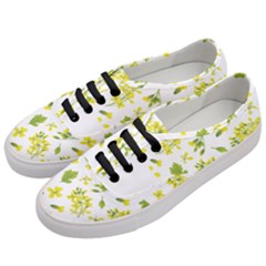 Yellow Flowers Women s Classic Low Top Sneakers by designsbymallika