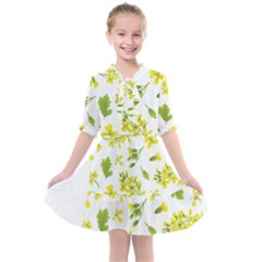 Yellow Flowers Kids  All Frills Chiffon Dress by designsbymallika