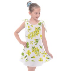 Yellow Flowers Kids  Tie Up Tunic Dress by designsbymallika