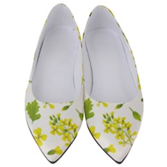 Yellow Flowers Women s Low Heels by designsbymallika