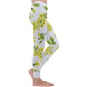 Yellow Flowers Kids  Lightweight Velour Leggings View3