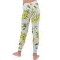 Yellow Flowers Kids  Lightweight Velour Leggings View4