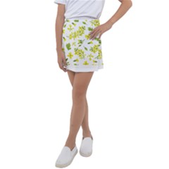 Yellow Flowers Kids  Tennis Skirt by designsbymallika