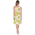 Yellow Flowers Knee Length Skater Dress With Pockets View4