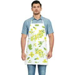 Yellow Flowers Kitchen Apron by designsbymallika