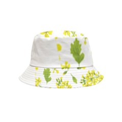 Yellow Flowers Inside Out Bucket Hat (kids) by designsbymallika