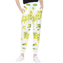 Yellow Flowers Tapered Pants