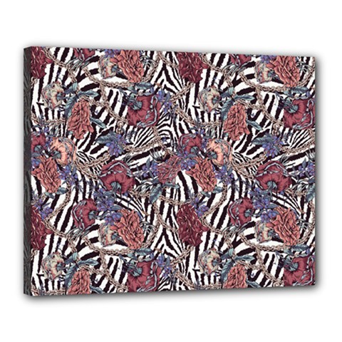 Zebra Chain Pattern Canvas 20  X 16  (stretched) by designsbymallika