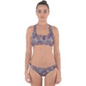 Zebra Chain Pattern Cross Back Hipster Bikini Set View1