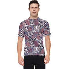 Zebra Chain Pattern Men s Short Sleeve Rash Guard by designsbymallika