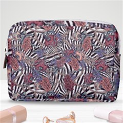 Zebra Chain Pattern Make Up Pouch (medium) by designsbymallika