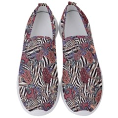 Zebra Chain Pattern Men s Slip On Sneakers by designsbymallika