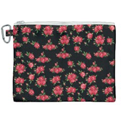 Red Roses Canvas Cosmetic Bag (xxl) by designsbymallika