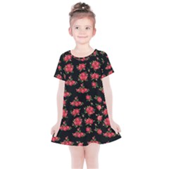 Red Roses Kids  Simple Cotton Dress by designsbymallika