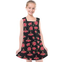 Red Roses Kids  Cross Back Dress by designsbymallika